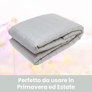 INTRECCI Copriletto Singolo Estivo, Trapunta Singola Estiva, 170x260 cm, Coperta Estiva, anche Primaverile, Double Face, Moderna, Leggera, Elegante. Colore: Grigio/Antracite