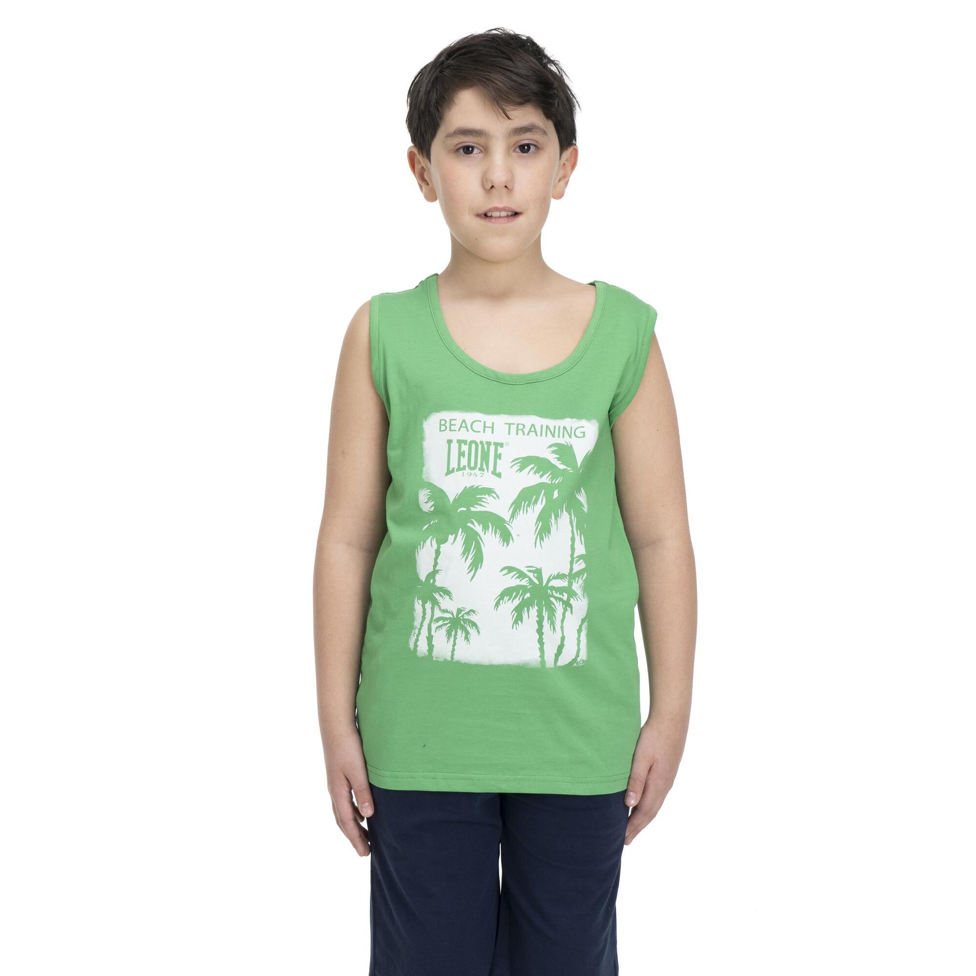 Traje de playa infantil sin mangas.