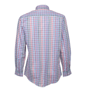 Camicia GRINO quadro blu rosso e bainco