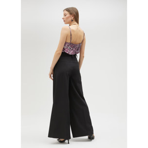 Pantaloni a palazzo con pinces