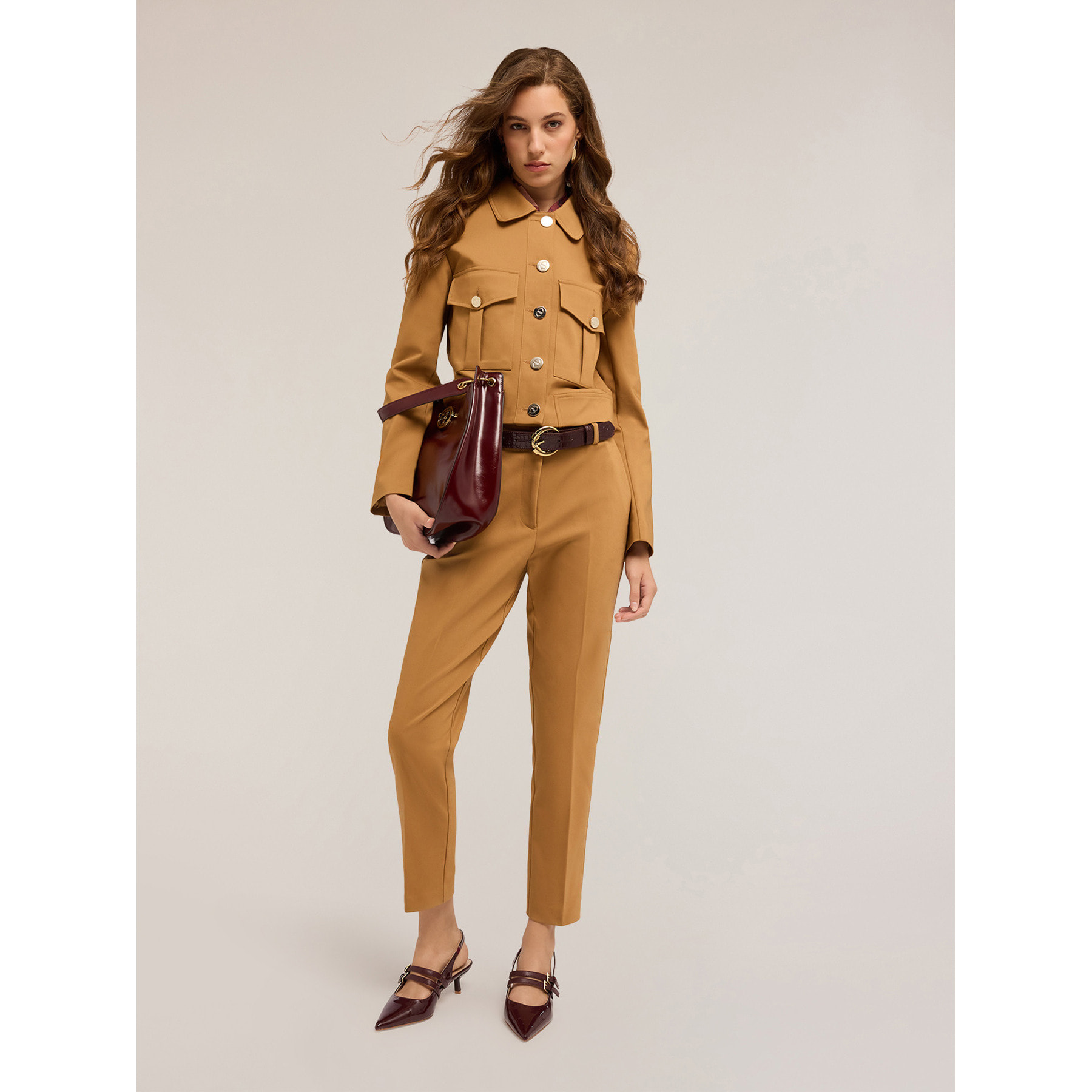 Motivi - Chaqueta corta con bolsillos - Beige