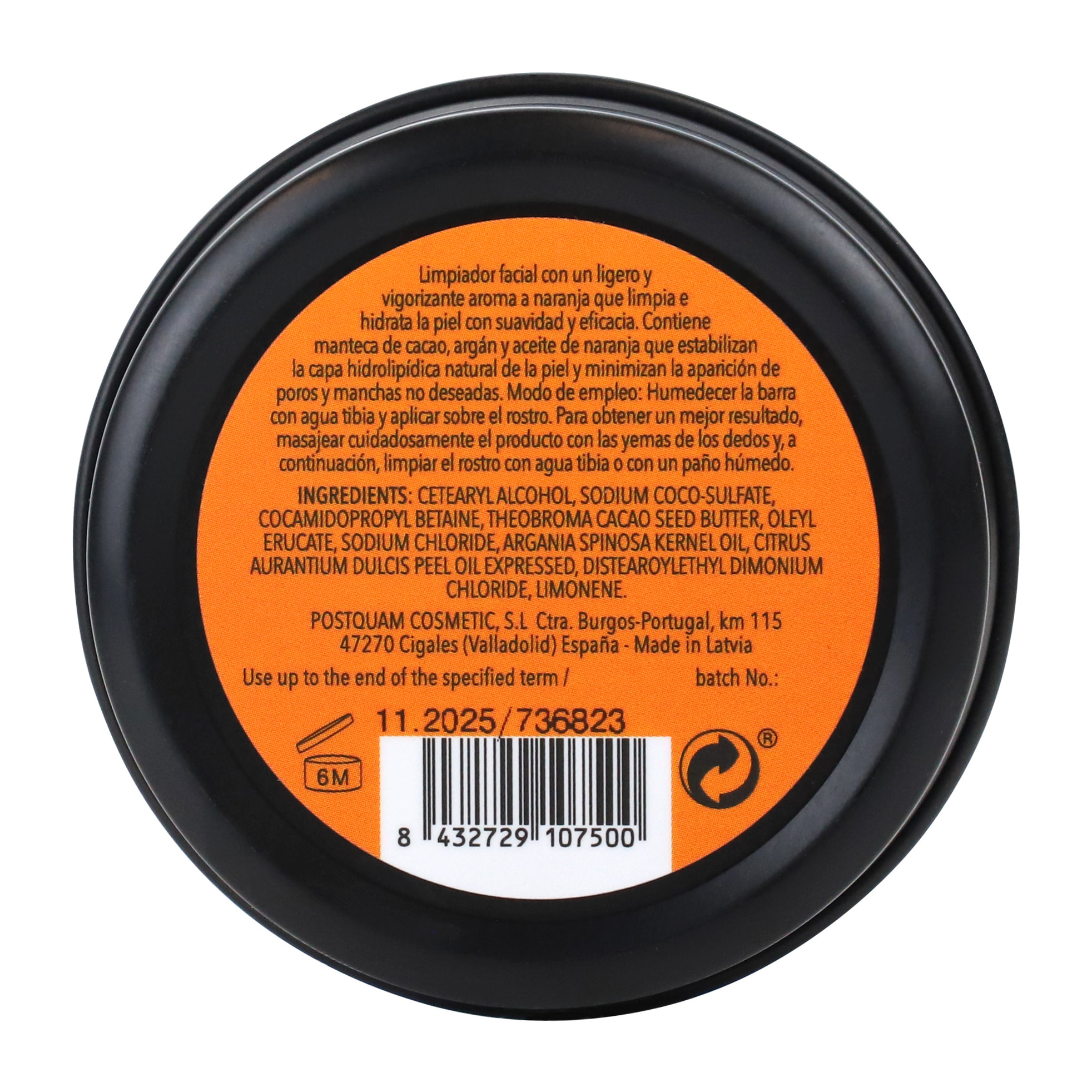 Limpiador facial solido de naranja - 55 g