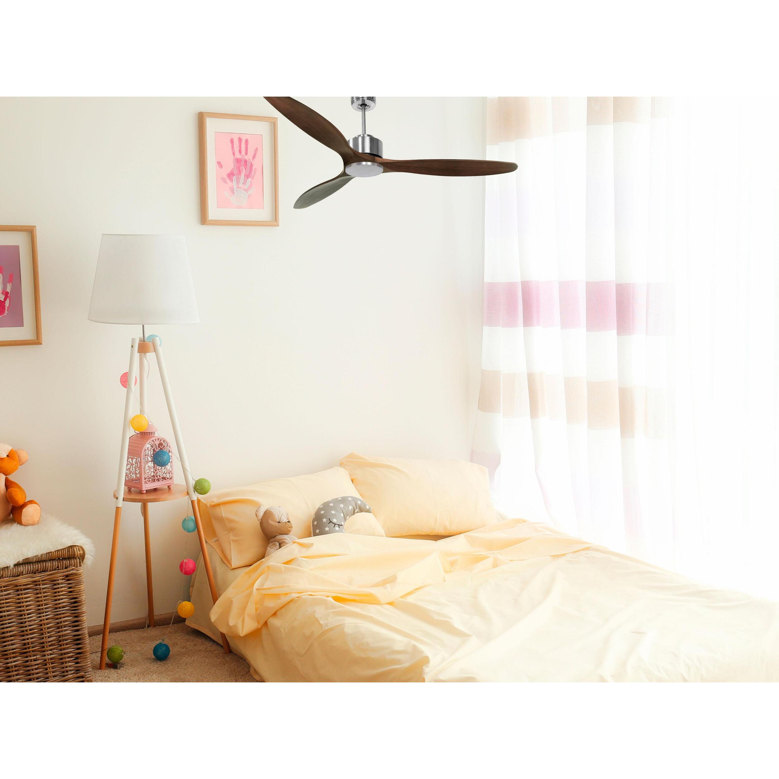 Ventilateur de plafond ø166 cm avec Wifi Réversible Hypersilence 40   W Argent