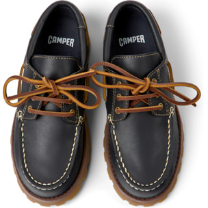 Zapatos de cordones - CAMPER Compas - Marron - Cuero liso