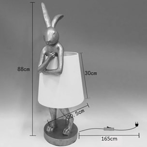 Lampadaire Animal Lapin doré 88cm Kare Design