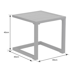 Table d'appoint BARBADOS en aluminium gris anthracite