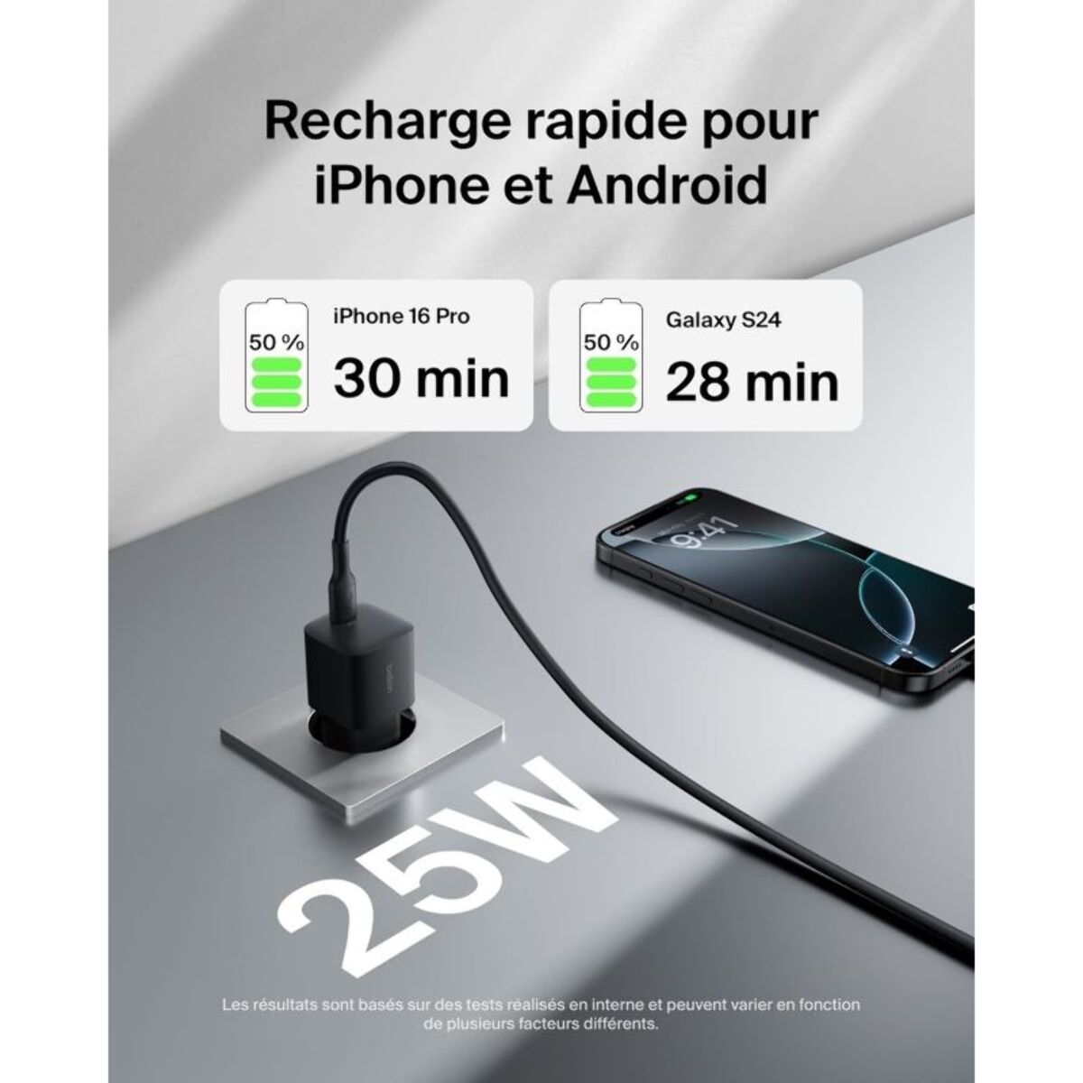 Chargeur BELKIN 25W USB-C Noir