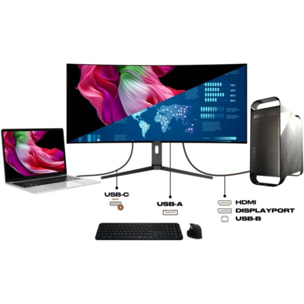 Ecran PC 5K JAPANNEXT JN-5X40 incurvé 40'' incurvé IPS 5K WUHD USB-C 65W KVM