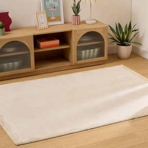 Tapis effet laine Cherry blanc chaud D150x1cm