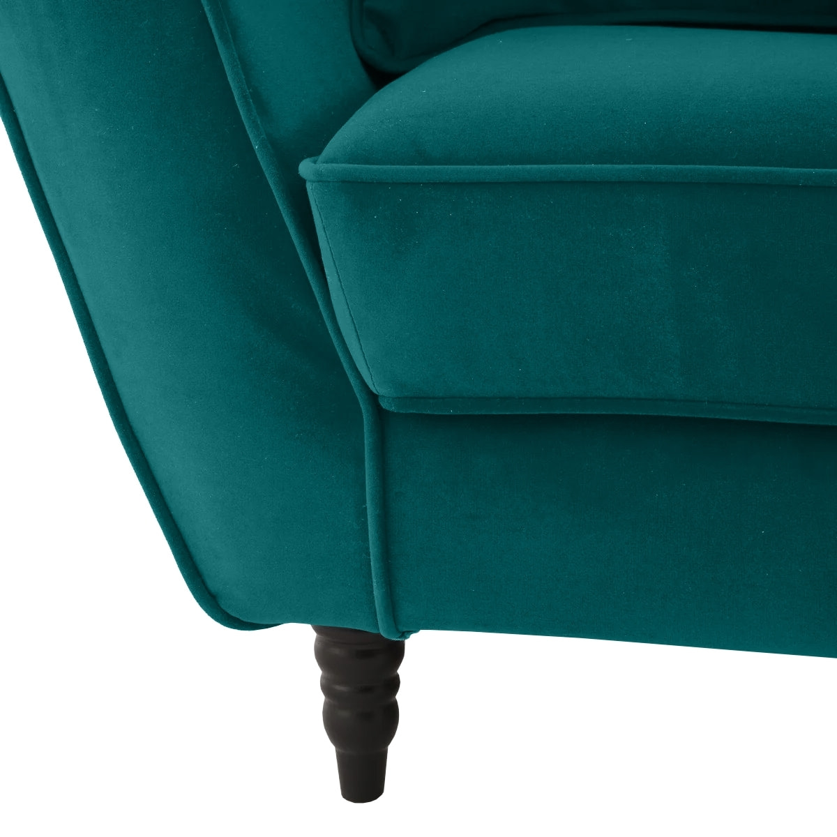 Fauteuil XL ALBA 130 cm velours Eucalyptus - 100% déhoussable - Fab. France