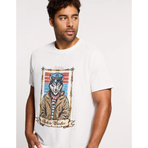 Camiseta Manga Corta Off White - Loberine