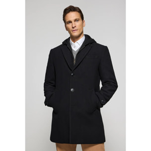 Abrigo Claude negro con detalles Polo Club