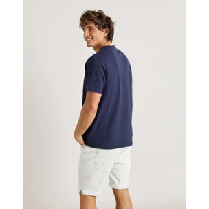 Camiseta Manga Corta Azul Marino - Zoso