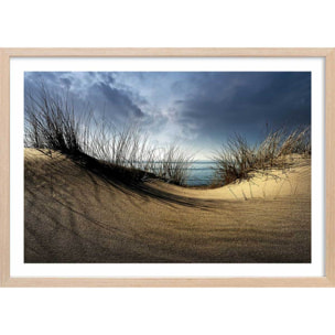Affiche dunes secrètes... Affiche + cadre en bois - Chêne
