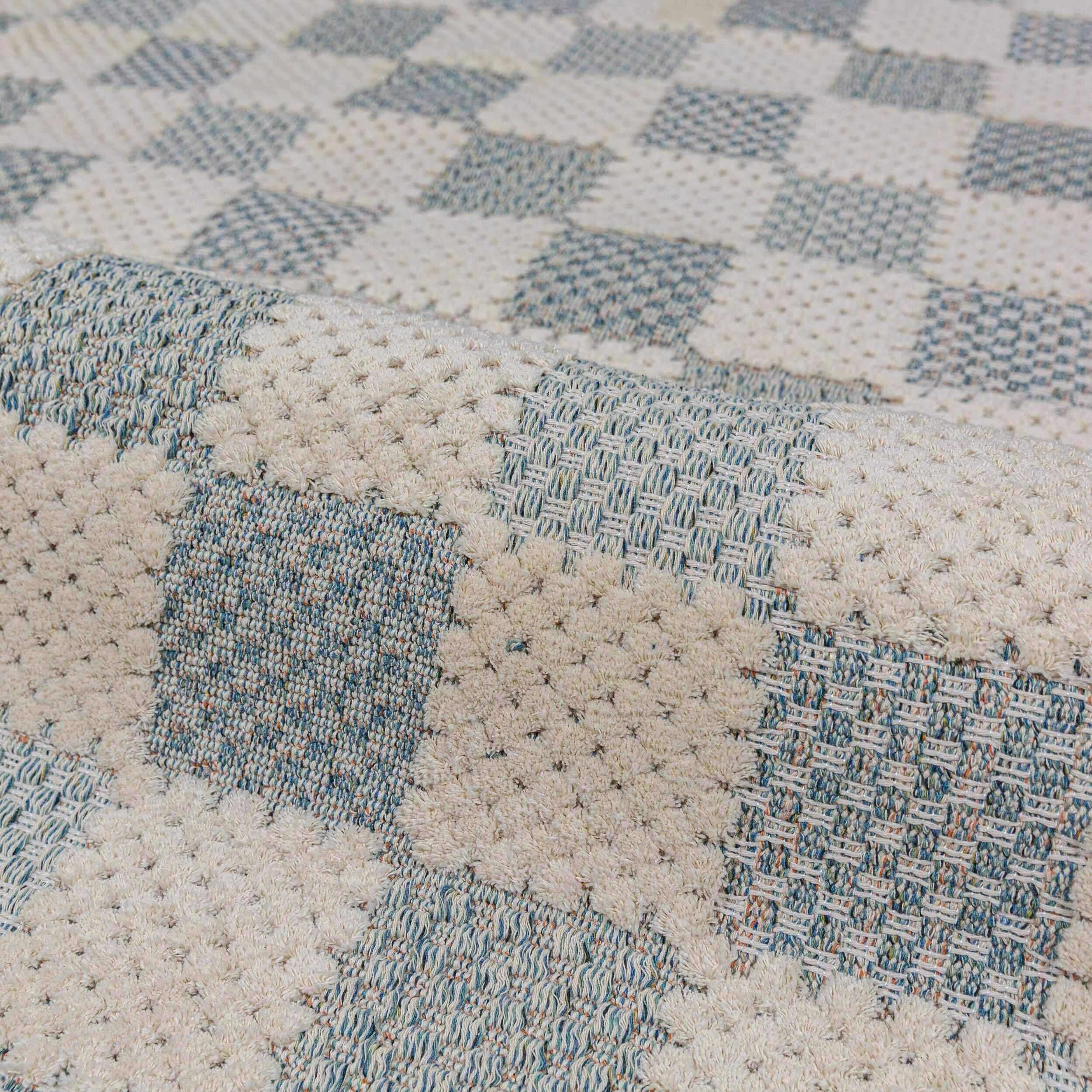 Tapis de couloir lavable MUTED CHECKERBOARD