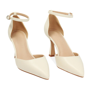 Open shank mujer crema chic