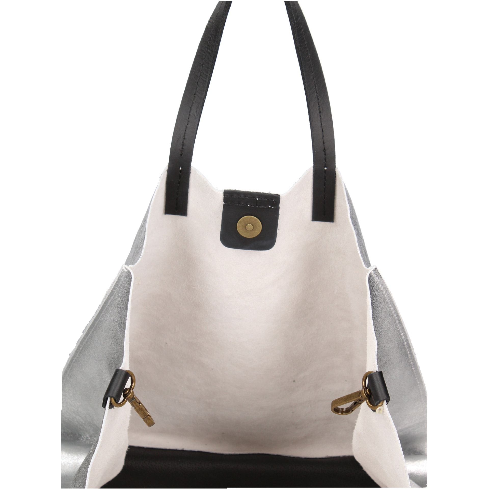 Borsa a mano da donna Made in Italy - Modello Ereva - 100% pelle - 34.5 x 32.0 x 17.0 cm