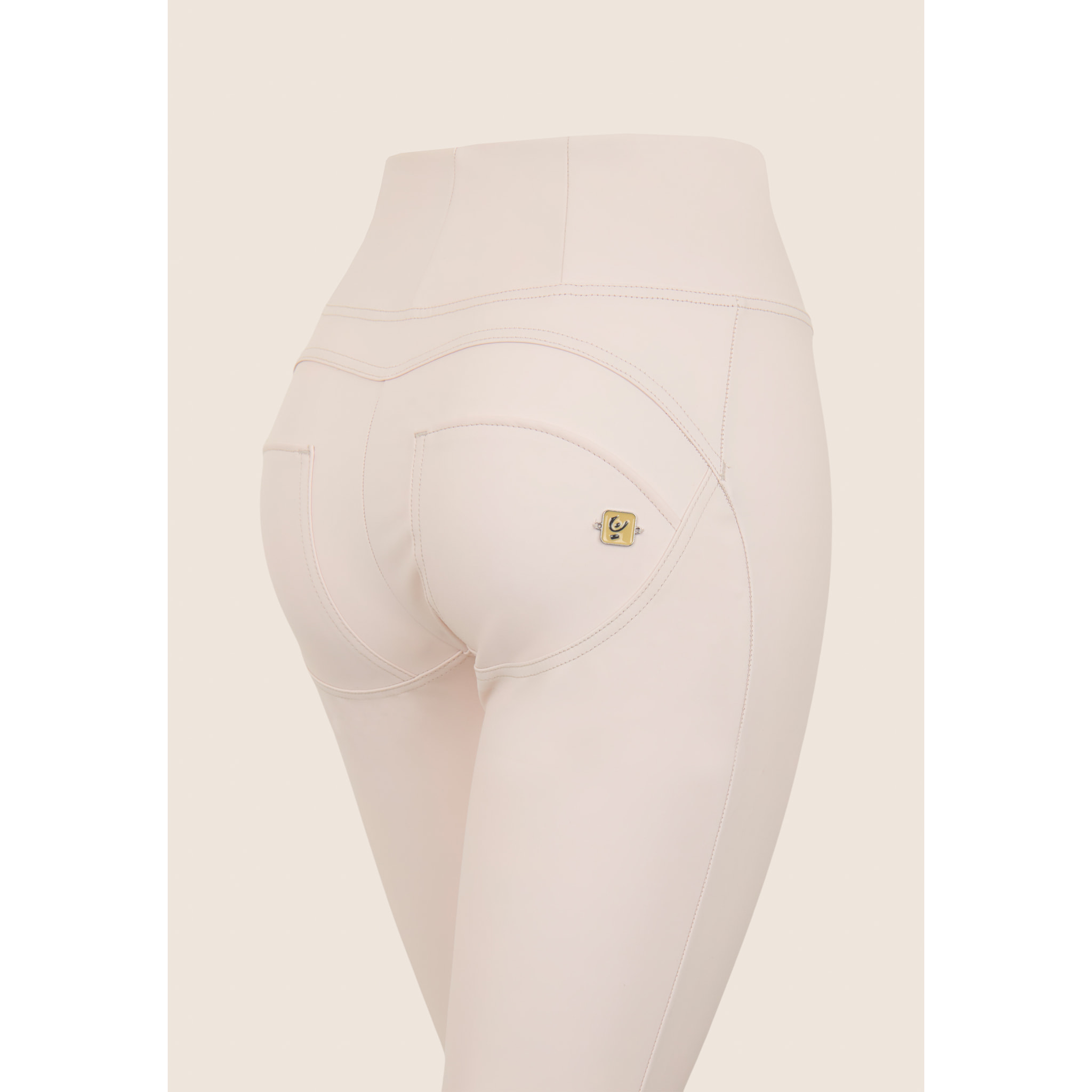 Pantaloni push up WR.UP® 7/8 superskinny vita alta similpelle