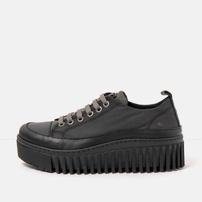 Zapatos 1518A RUBBER NYLON BLACK-KAKI/BRIGHTON color Black-kaki