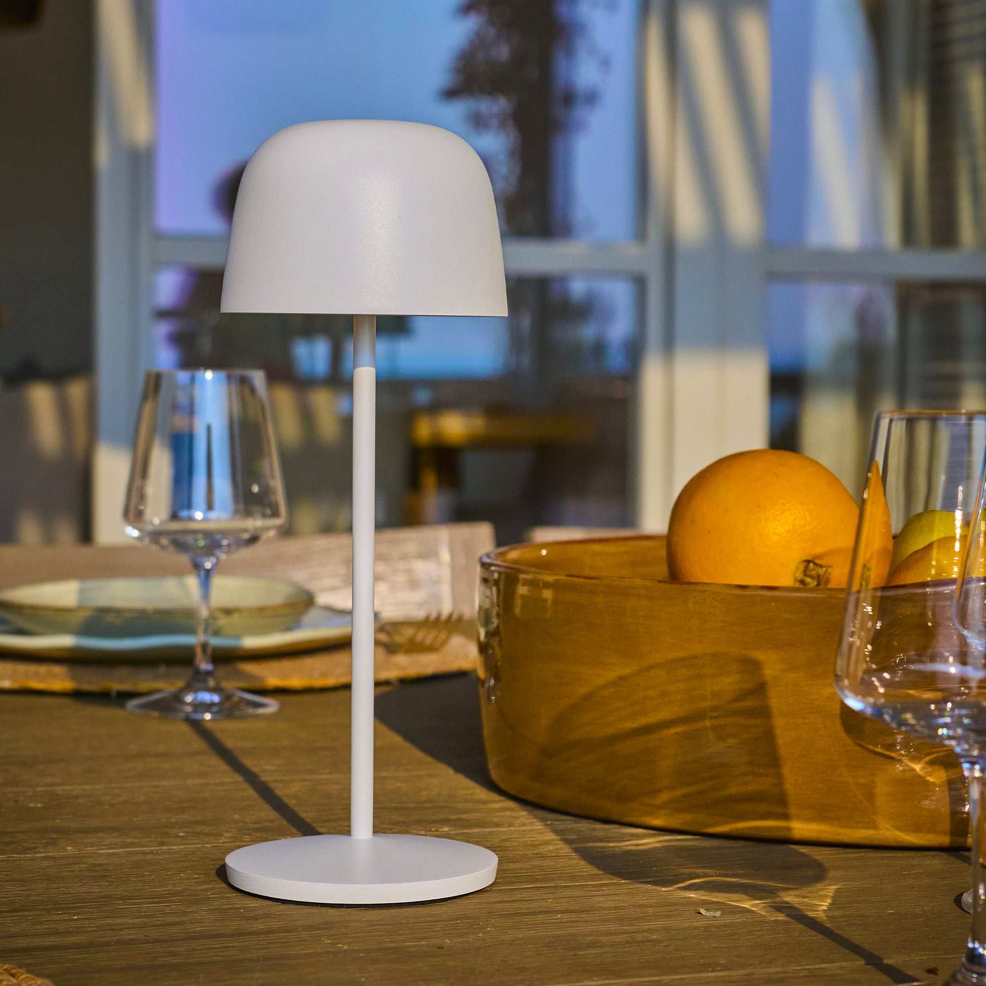 Lampe de table sans fil SOPHIA Blanc H28cm