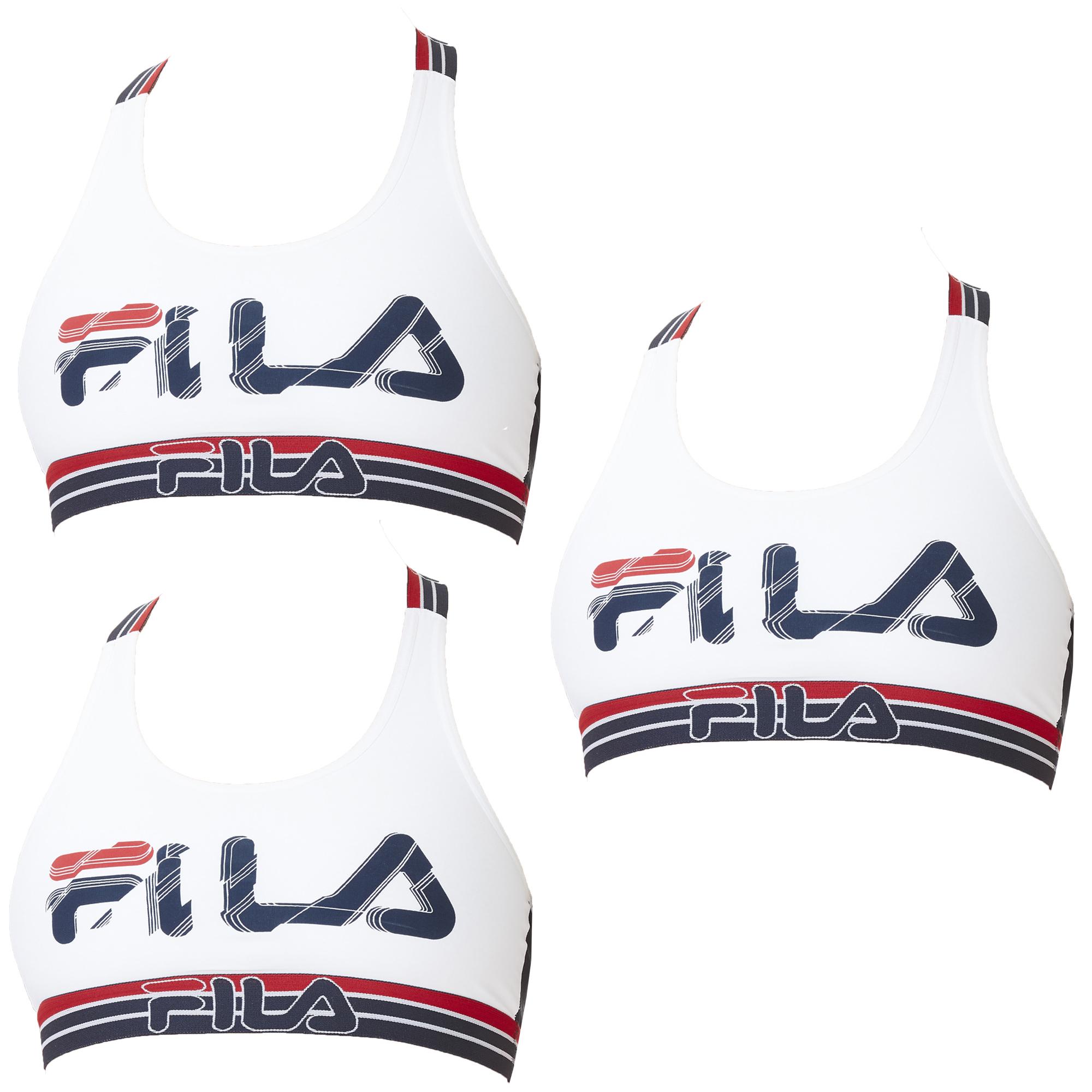 Set de 3 Sujetadores deportivo resistente FILA color blanco