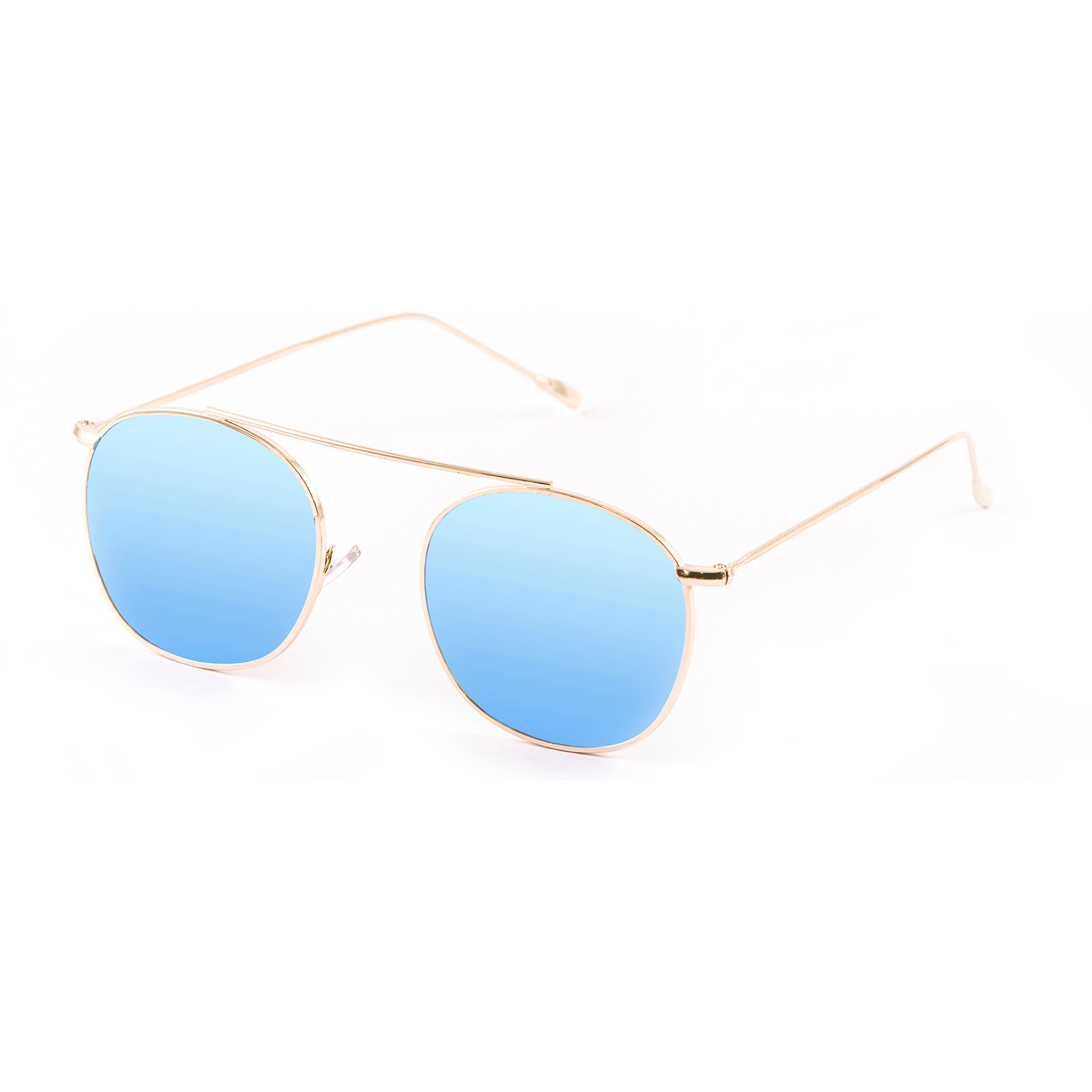 Gafas de sol PALO ALTO ATLANTA - Metal dorado / Plana revo azul