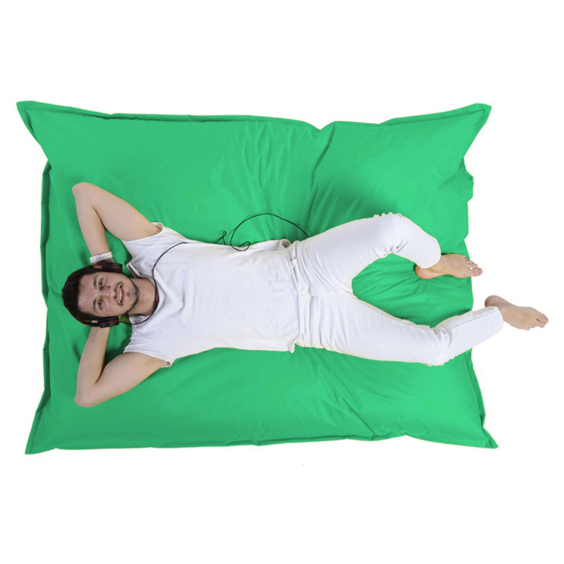 Pouf rectangulaire d'extérieur XXL 180x140cm vert THIES