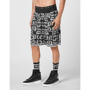 PHILIPP PLEIN Basket Jogging Shorts Gothic Plein