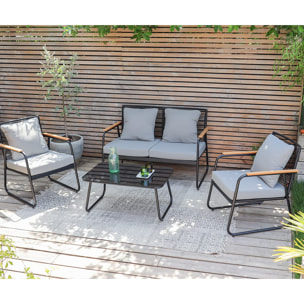 Salon de jardin 4 places en résine - FLORES