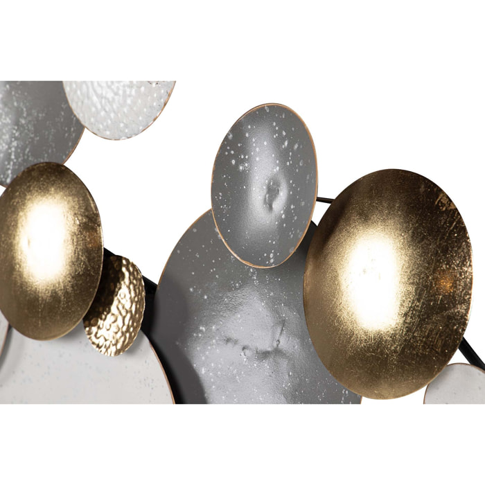 Adorno Pared Metal Dorado Marrón 157x10x77 Cm