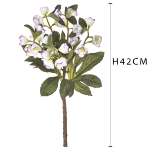 Ramo Di Helleborus. Altezza 42 Cm - Pezzi 6 - 8X42X7cm - Colore: Bianco - Bianchi Dino - Fiori Artificiali