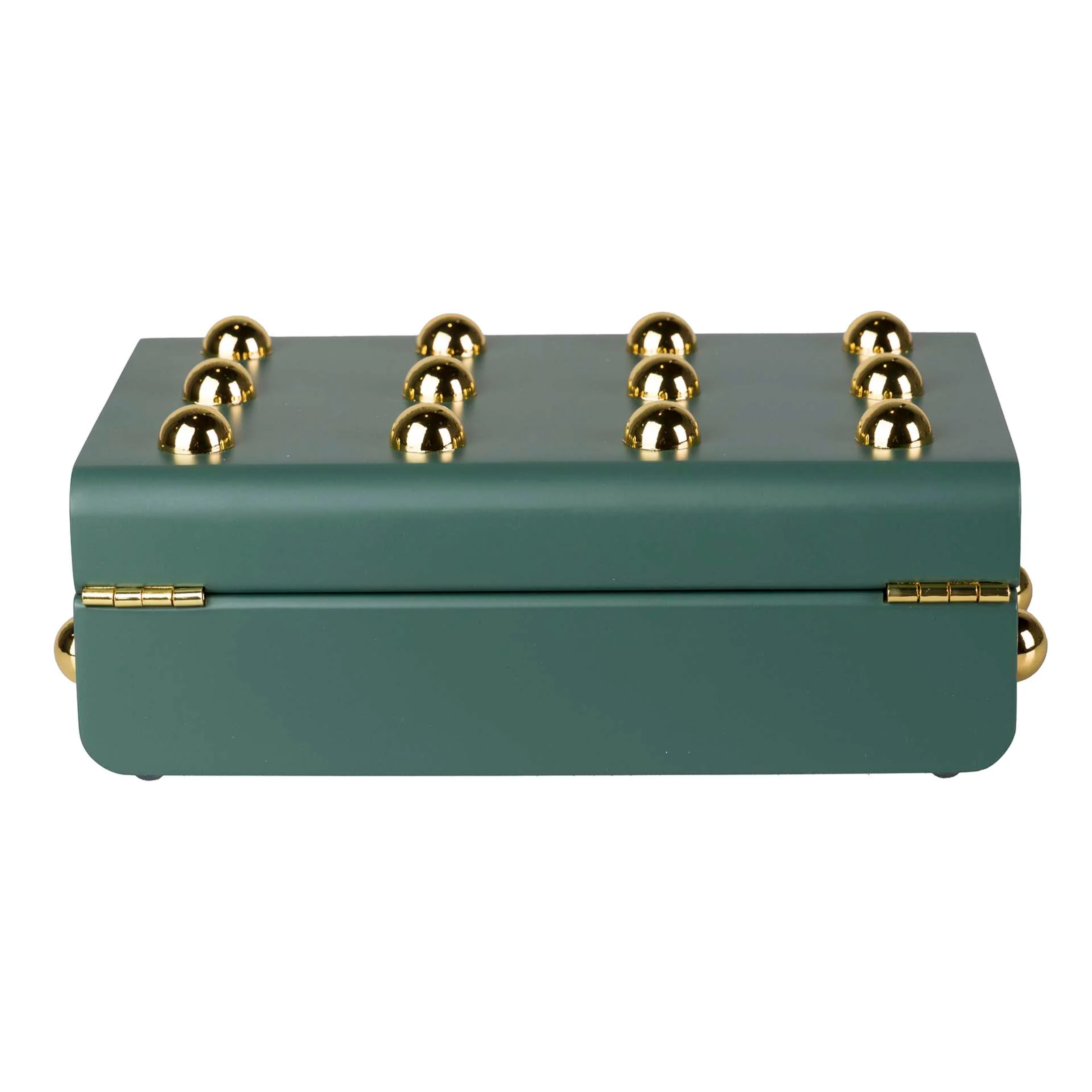 Caja Mdf Zinc Tachuelas Verde 24x16x8 Cm