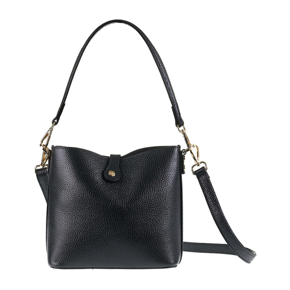 Borsa a spalla da donna Made in Italy - Modello Valeria Elite - 100% pelle - 22.0 x 19.5 x 10.5 cm