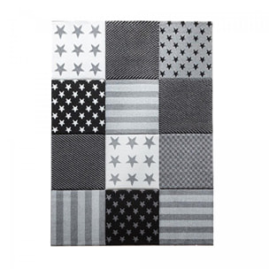 Tapis enfant tissé motif géométrique HUMU
