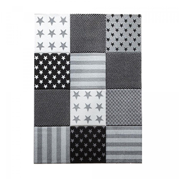 Tapis enfant tissé motif géométrique HUMU