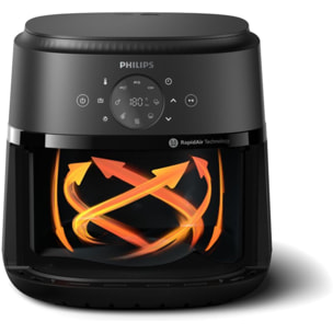 Friteuse sans huile PHILIPS NA231/00 Friteuse sans huile avec fenêtre de cuisson Noir/Argent, Série 2000 6.2L