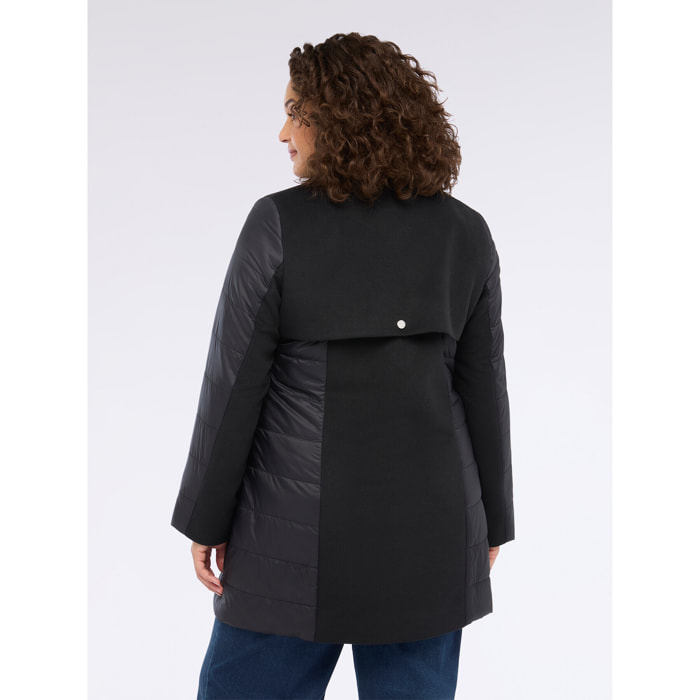 Fiorella Rubino - Cappotto con inserti in piumino - Nero