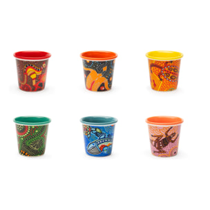 Set 6 Bicchierini Caffè Excelsa – Aboriginal, Porcellana Multicolore