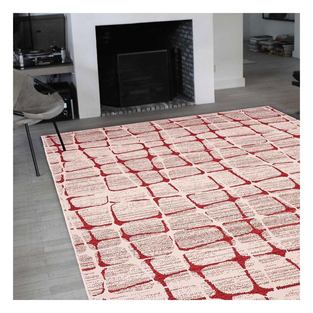 Tapis salon et chambre tissé motif géométrique MOFA