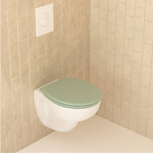 Abattant WC Colorama 36x48cm vert céladon