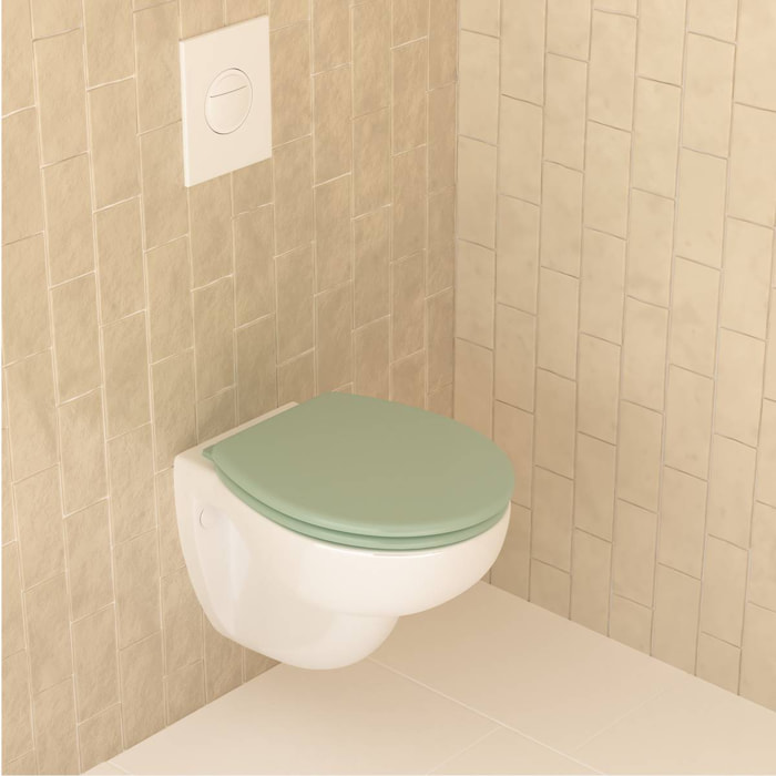 Abattant WC Colorama 36x48cm vert céladon