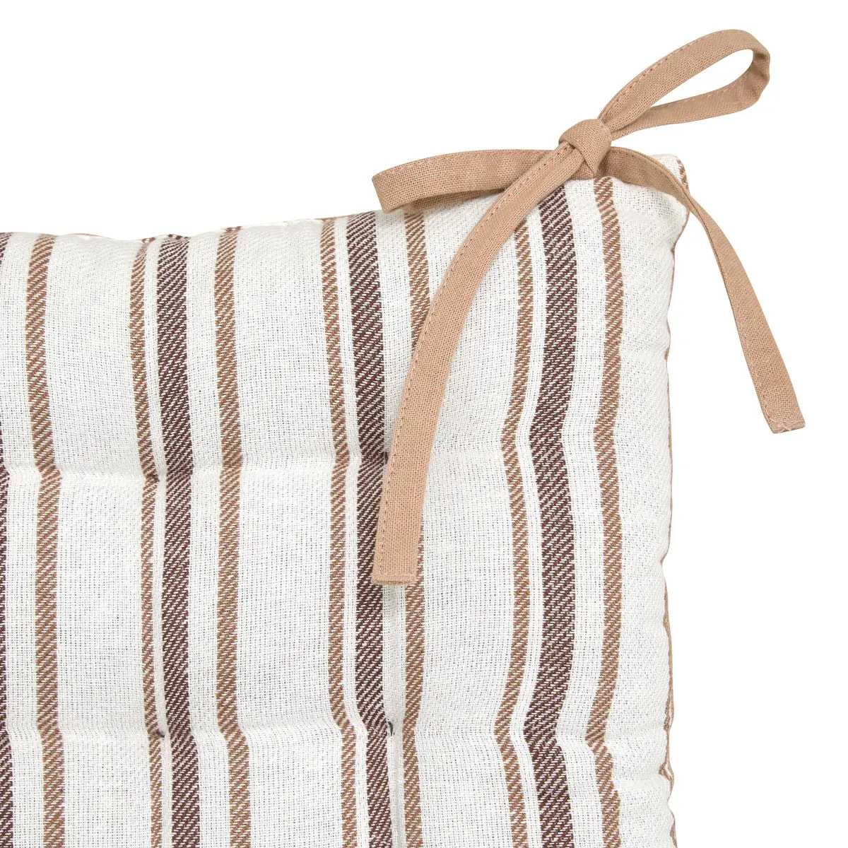 Galette de chaise Groove 38x38cm rayée beige lin