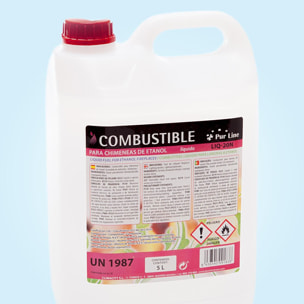 Combustible Etanol de origen natural aroma neutro  garrafa LIQ-20N 5L PURLINE  W