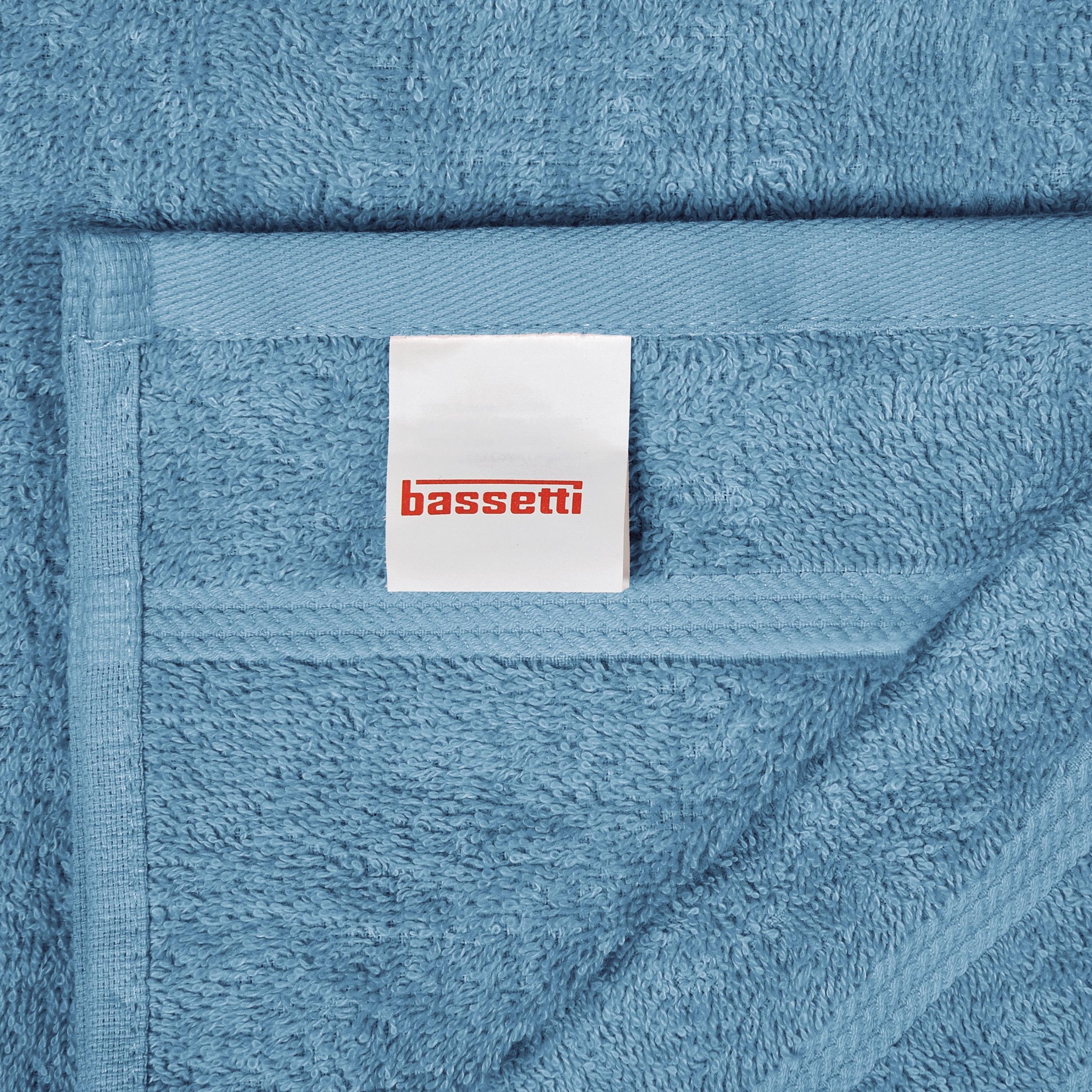 BASSETTI Morbido Asciugamano Asciugamani 480 gr 100% Cotone Set da 5 pz Collezione MONIQUE - CIELO BA