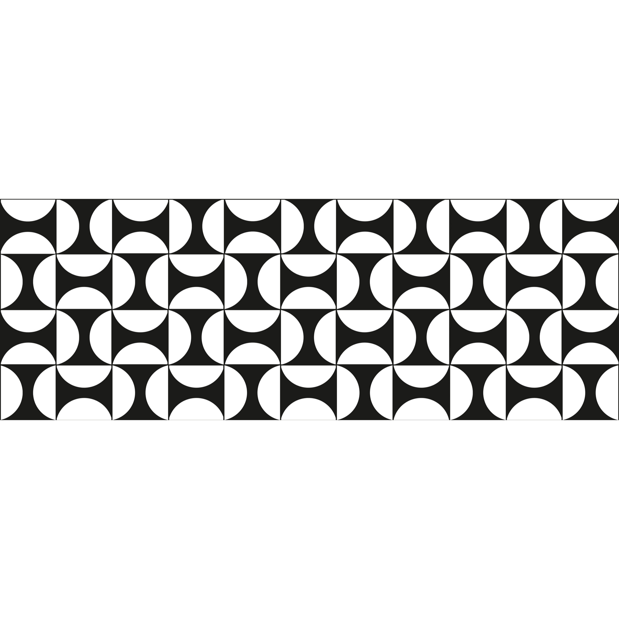 Alfombra de vinilo Eclipse 50x140 cm - PVC antideslizante, vinilica para cocina o salón, lavable, estilo geométrico