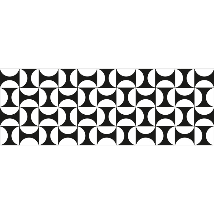 Alfombra de vinilo Eclipse 50x140 cm - PVC antideslizante, vinilica para cocina o salón, lavable, estilo geométrico