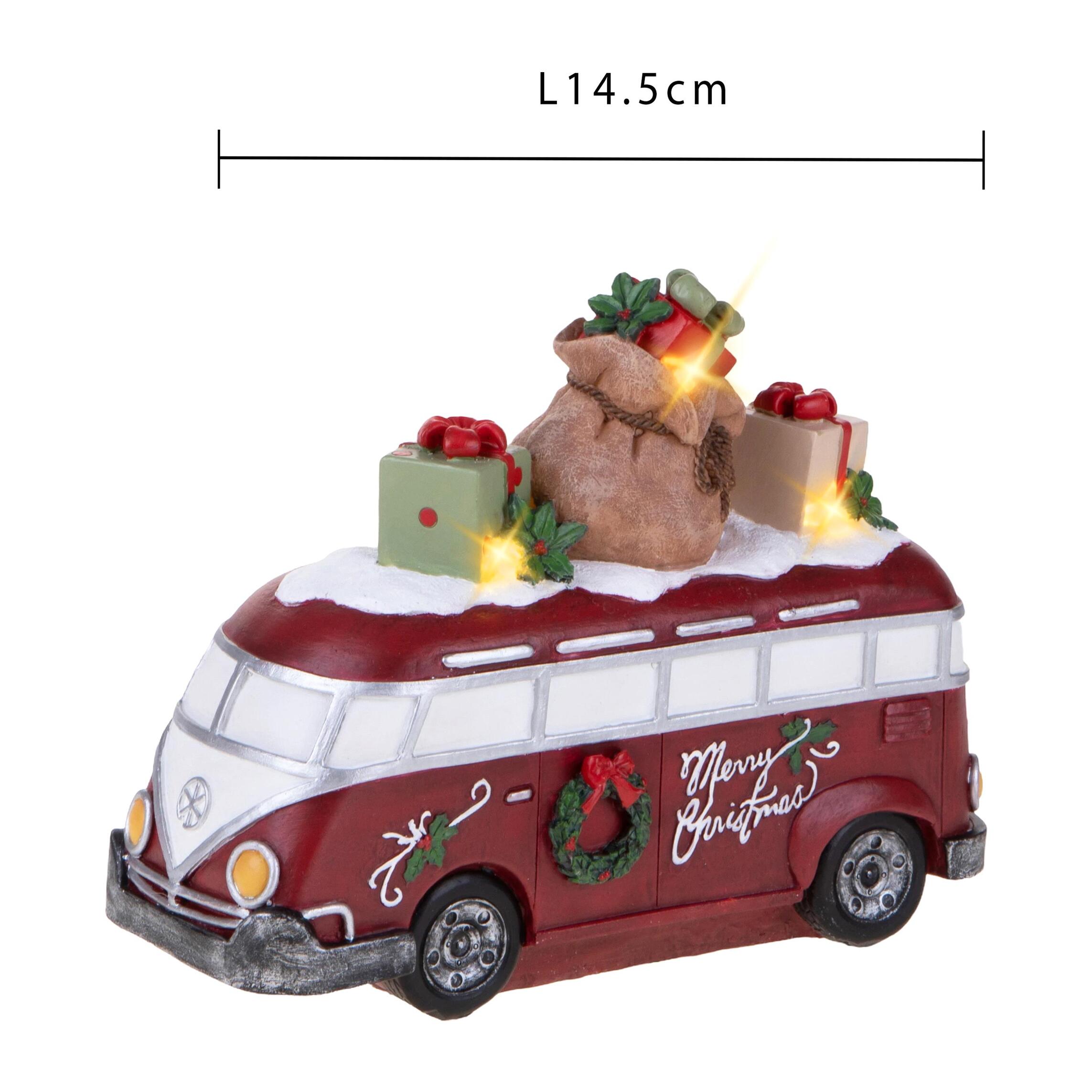 Van natale decorativo - Pezzi 2 - 14,5xH20x10,5cm - Bianchi Dino SpA