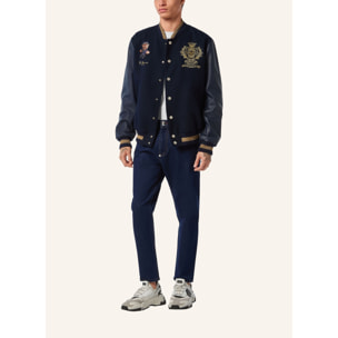 PHILIPP PLEIN Bomber de cuero TEDDY