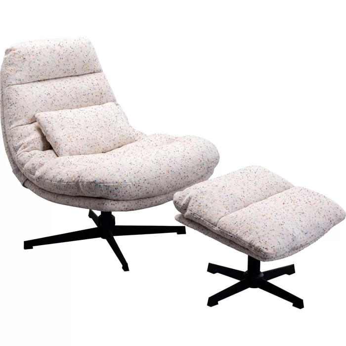 Fauteuil pivotant et repose-pieds Columbia Kare Design