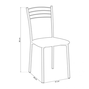 Pack 4 sillas de cocina Chef Gris - Blanco